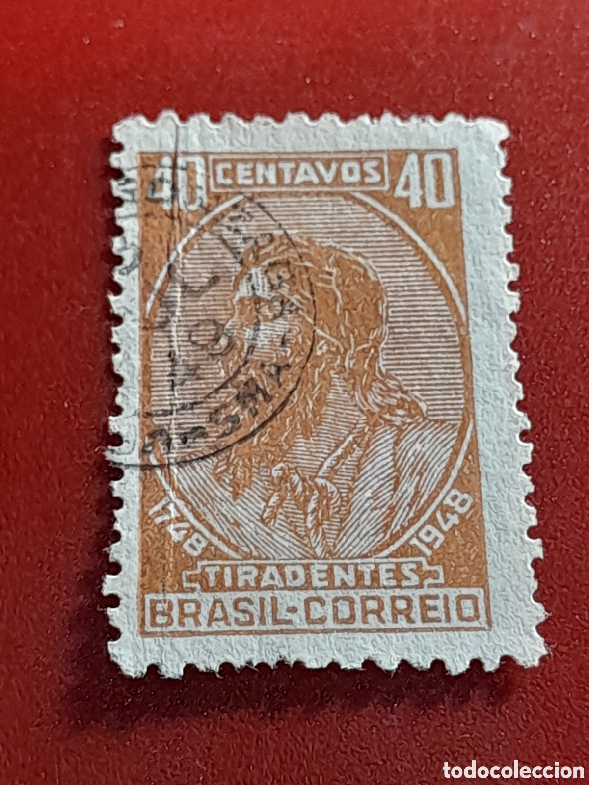 Sellos: Sello Brasil mtdo/udo 1948. 200Aniv nacimiento Jos&eacute; Silva. Militar. Dentista. Famoso.