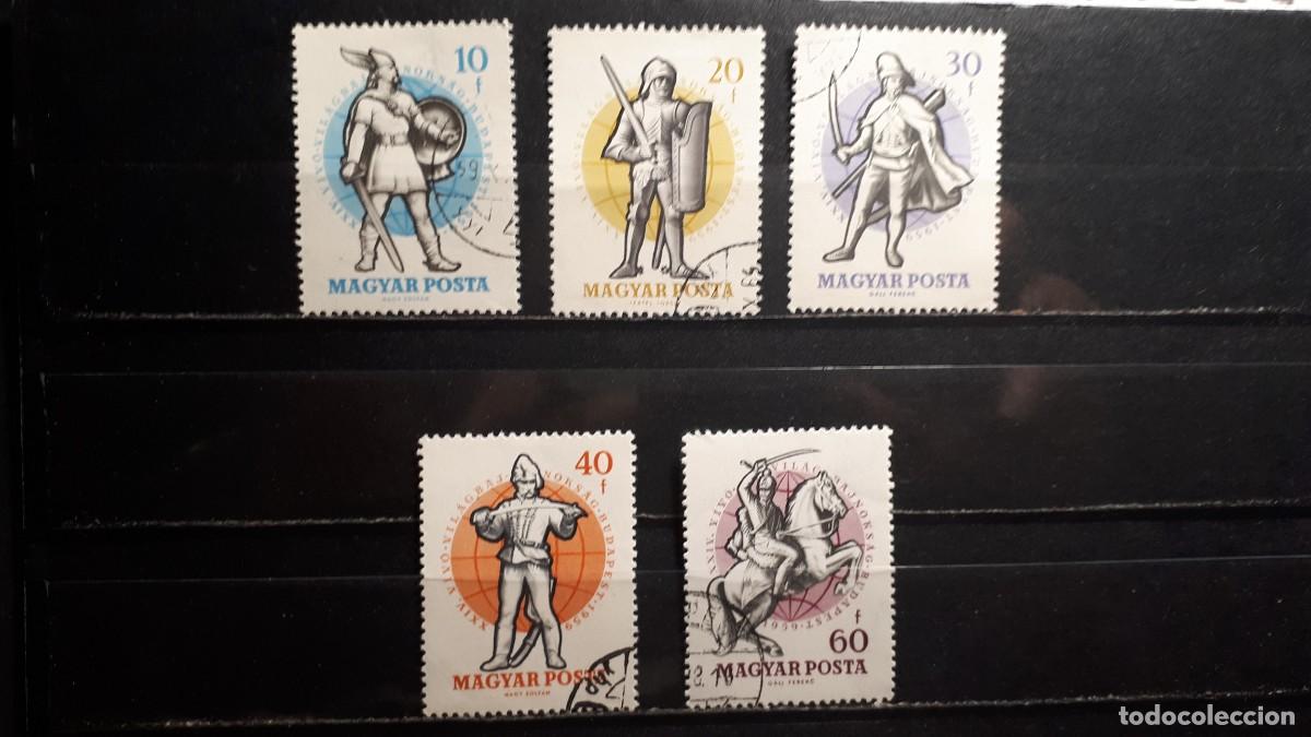 Sellos: MILITAR. HUNGR&Iacute;A. &deg; A&Ntilde;O 1959. YVERT 1295/9