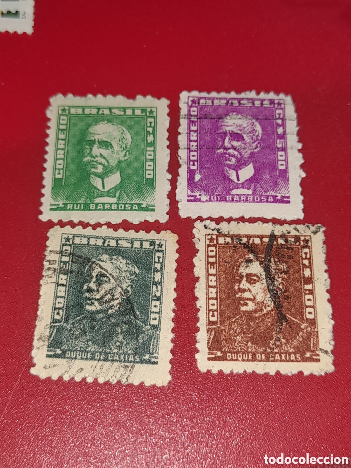 Sellos: Sello Brasil mtdo/udo 1961. Personajes famosos. Oficiales. Militar. Duque de Caxia. Historia