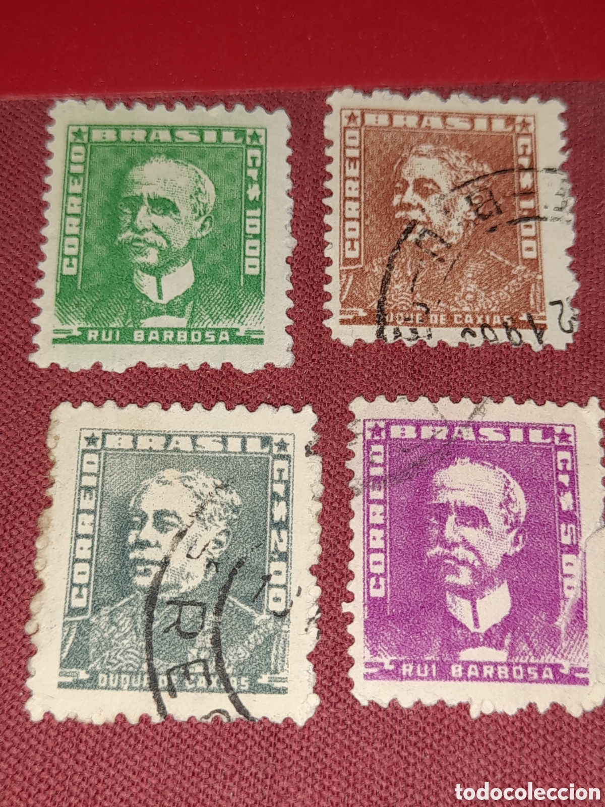 Sellos: Sello Brasil mtdo/udo 1961. Personajes famosos. Oficiales. Militar. Duque de Caxia. Historia