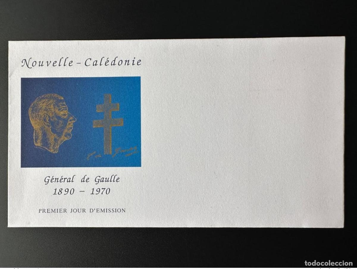 Sellos: Nueva Caledonia 1995 YT n&deg; 682 FDC sin fabricar 25 a&ntilde;os de Mort Gaulle OR