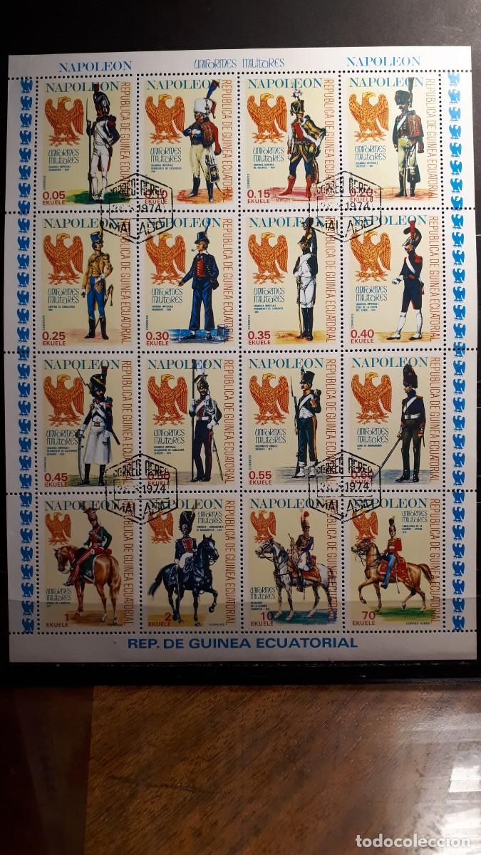 Sellos: MILITAR. GUINEA ECUATORIAL. A&Ntilde;O 1974. &deg;.