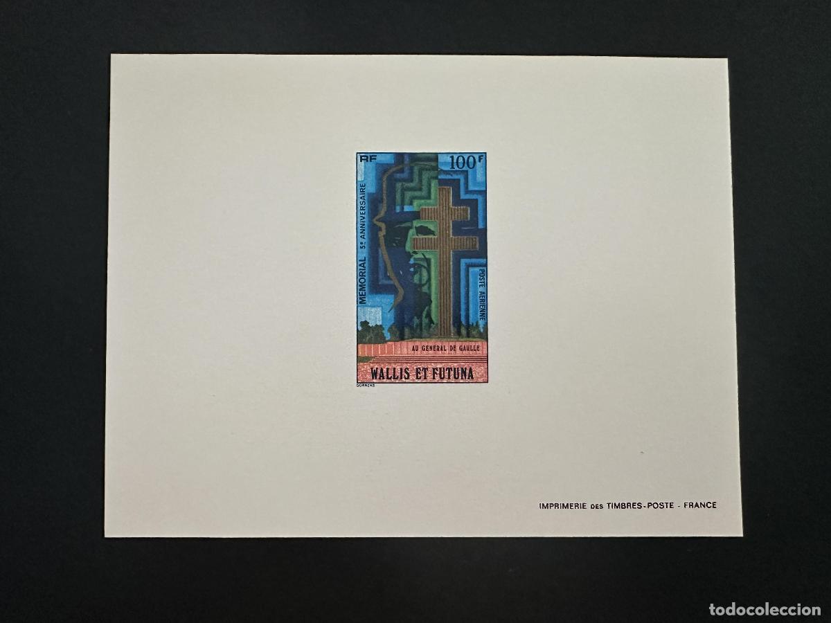 Briefmarken: Wallis y Futuna 1977 YT PA 74 a prueba de lujo Monumento la Cruz del General Gaulle