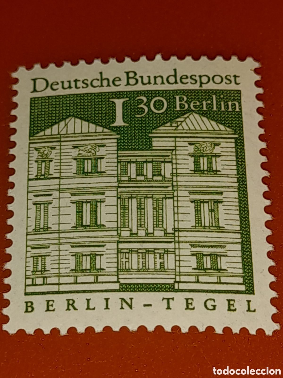 Sellos: Sello Alrmania, Berl&iacute;n nuevo 1959. Castillo Tegel. Militar. Historia. Edificio siglo XII. Arquitectu