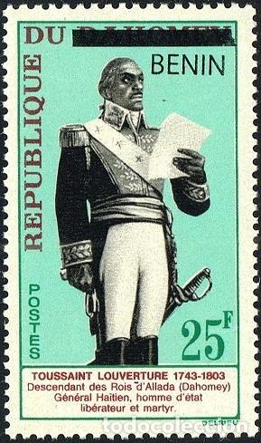 Sellos: Ben&iacute;n 2009 Mi. 1481 sobrecargado Toussaint Louverture general haitiano