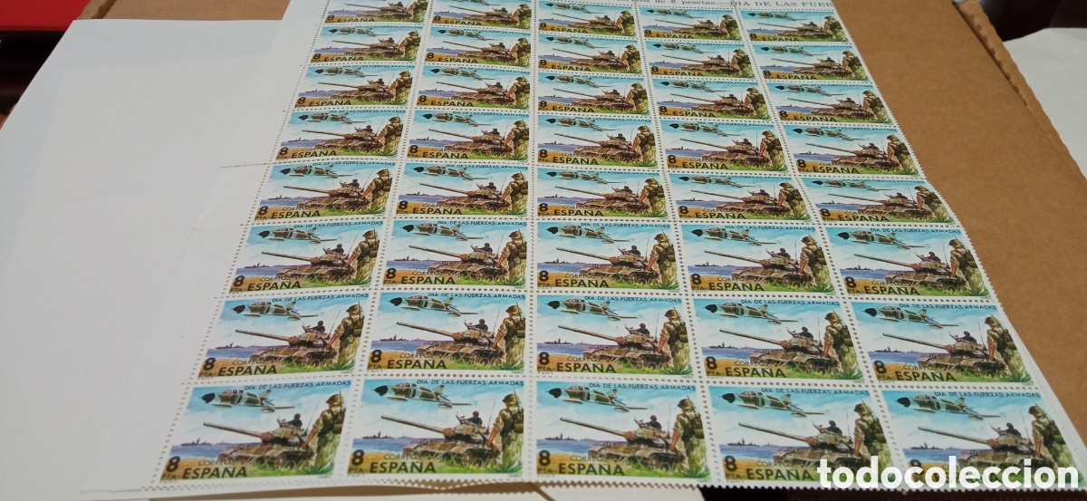 Sellos: Sellos conmemorativos d&iacute;a fuerzas armadas 1980