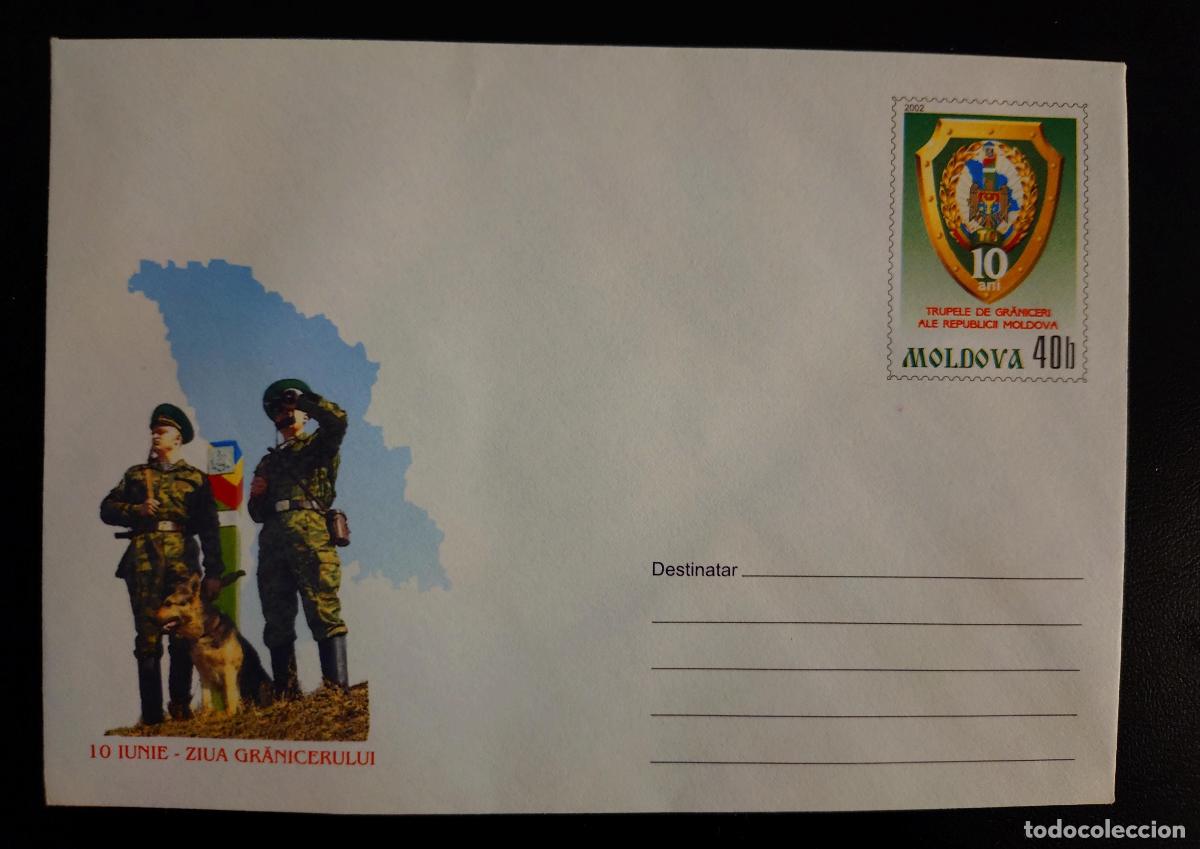 Sellos: Moldavia 2002 sobre postal D&iacute;a del Guardia Fronterizo 40b nuevo