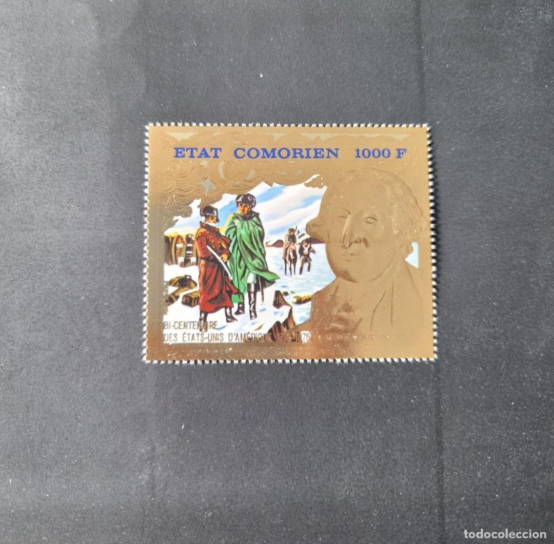 Sellos: Comoras 1976 Mi. 264 Bicentenario EE.UU. Washington Valley Forge