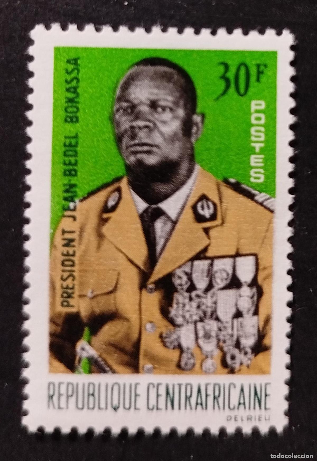 Sellos: Centro&aacute;frica 1967 Mi. 124 Presidente Jean-Bedel Bokassa uniforme