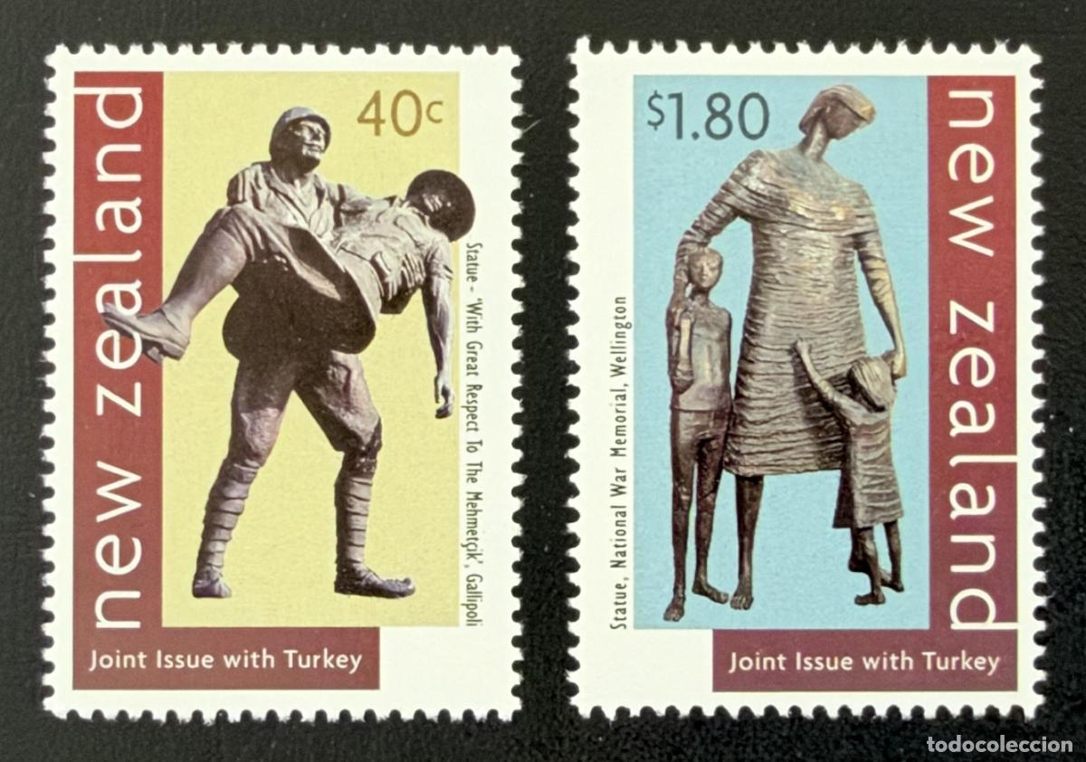 Timbres: Nueva Zelanda 1998 Mi. 1665-1666 emisi&oacute;n conjunta Turqu&iacute;a Gallipoli