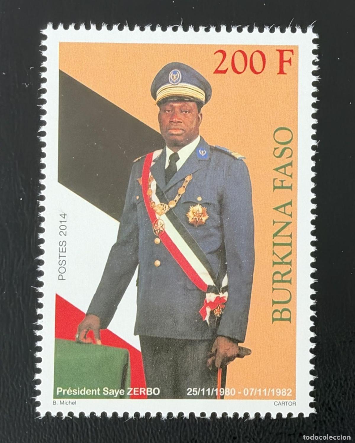 Sellos: Burkina Faso 2014 Mi. 1984 Presidente Saye Zerbo uniforme militar