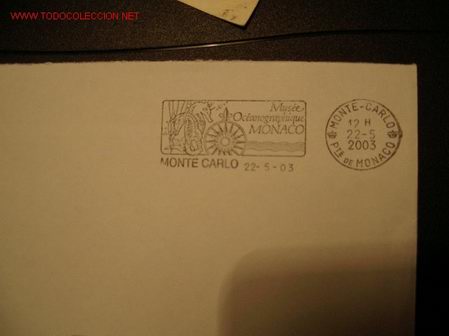 Sellos: MONACO, MATASELLOS MUSEO OCEANOGRAFICO - Foto 1