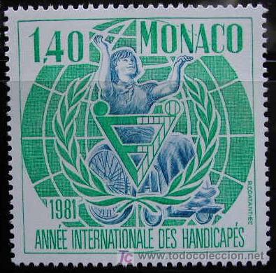 Sellos: MONACO 1981 A&Ntilde;O DE LOS MINUSVALIDOS - YVERT 1276** - Foto 1
