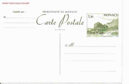 Sellos: MONACO ENTERO POSTAL PALACIO REAL - Foto 1