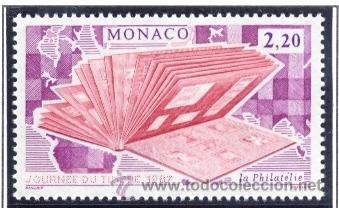 Sellos: MONACO 1987 -  DIA DEL SELLO - Yvert 1577 - Foto 1