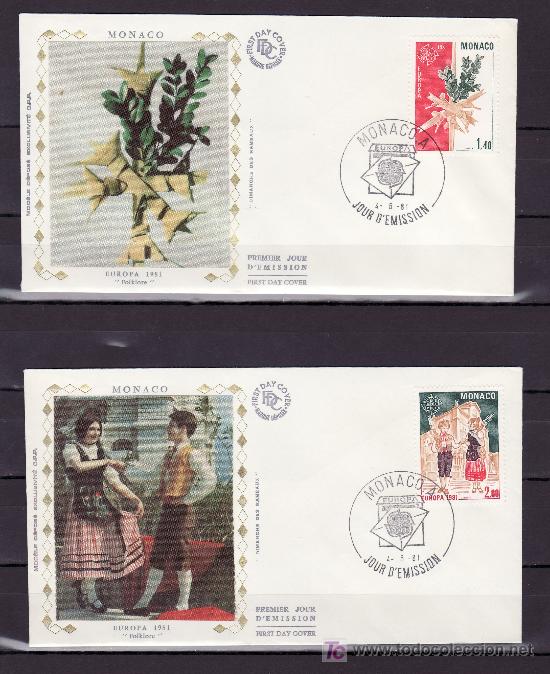 Sellos: monaco 1272/3 primer dia, tema europa, folklore, - Foto 1