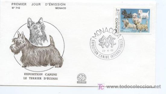 Sellos: TEMA PERROS. MONACO. 1986. EXPOSICION TEMATICA DEL TERRIER ESCOCES - Foto 1