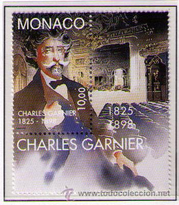Sellos: MONACO 1998 - CENTENARIO DE CHARLES GARNIER - ARQUITECTO - YVERT 2156 - Foto 1