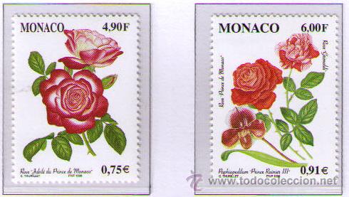 Sellos: MONACO 1999 - ROSAS - YVERT N&ordm; 2194/95 - Foto 1