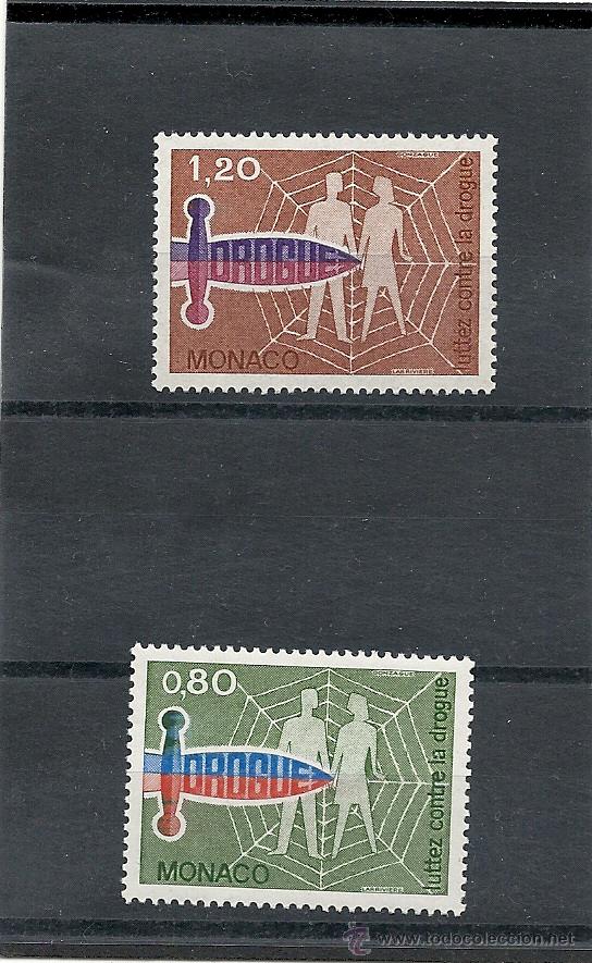 Sellos: MONACO 1976 yvert 1074/76** LUCHA CONTRA LA DROGA. - Foto 1