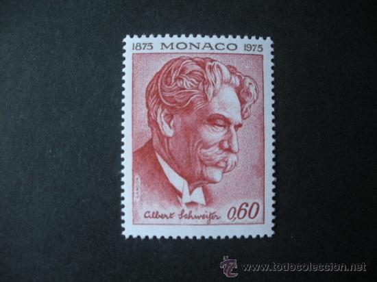 Sellos: MONACO 1975 IVERT 1011 *** CENTENARIO DEL NACIMIENTO DE A. SCHWEITZER - Foto 1