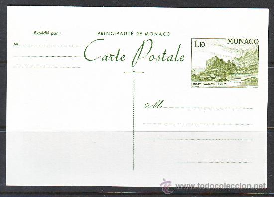 Sellos: MONACO***.ENTERO POSTAL PALACIO REAL. - Foto 1
