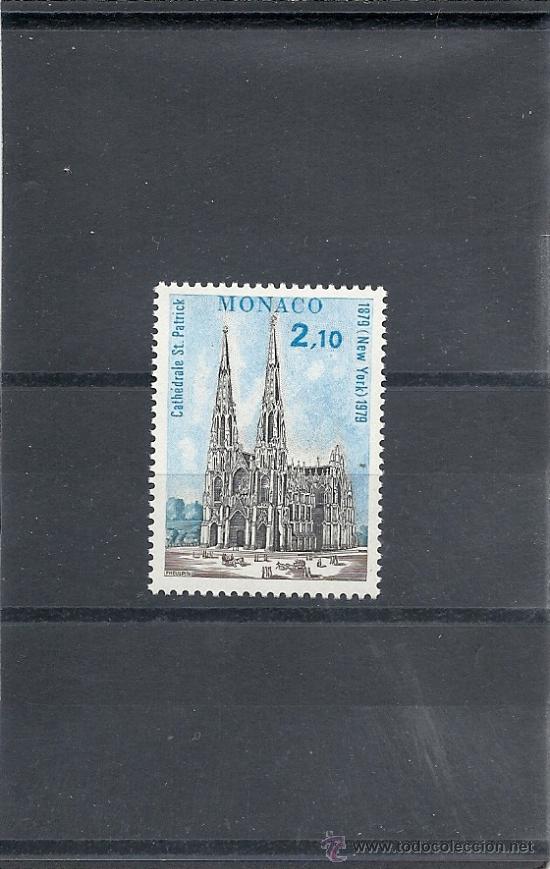Sellos: MONACO 1979 YVERT N&ordm; 1204**. CATEDRAL DE SAN PATRICK. - Foto 1