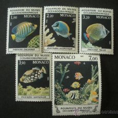 Sellos: MONACO 1985 IVERT 1483/7 *** FAUNA - PECES DEL MUSEO OCEANOGRAFICO DE MONACO. Lote 26987400