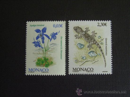 Sellos: MONACO, A&Ntilde;O 2011. FAUNA Y FLORA - Foto 1