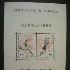 Sellos: MONACO 1986 HB IVERT 35 *** CAMPEONATO DEL MUNDO DE FUTBOL EN MEXICO - DEPORTES. Lote 27797708