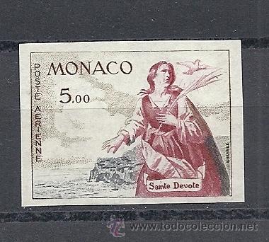 Sellos: MONACO 1960-1961, YVERT N&ordm; 77**, AEREO SIN DENTAR, SAINTE DEVOTE. - Foto 1