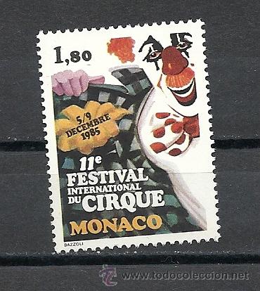 Sellos: MONACO 1985, YVERT N&ordm; 1496**, CIRCO. - Foto 1