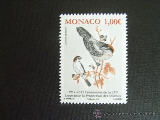 Sellos: MONACO A&Ntilde;O 2012. CENTENARIO DE LA LIGA DE PROTECCION DE AVES - Foto 1