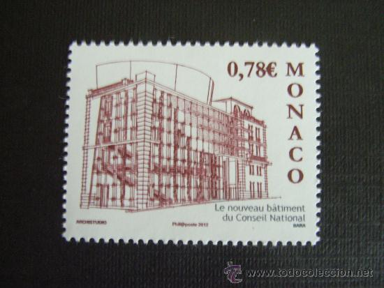 Sellos: MONACO A&Ntilde;O 2012.INAUGURACION EDIFICIO DEL CONSEJO NACIONAL - Foto 1
