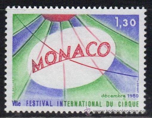 Sellos: MONACO 1980 - EL CIRCO - Yvert 1248** - Foto 1