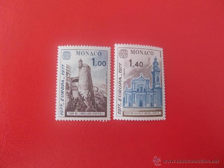 Sellos: MONACO 1977, YVERT 1101-02, SC - Foto 1