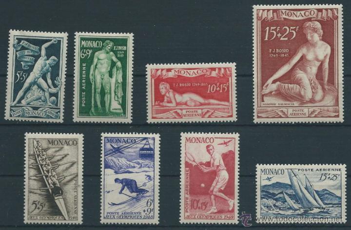 Sellos: M&Oacute;NACO YVERT N&ordm; AV.28/31* - AV. 32/35* - Foto 1