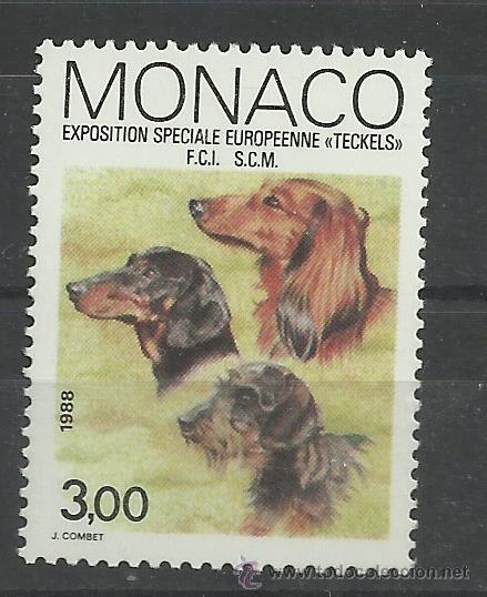 Sellos: MONACO EXPOSICION DE PERROS TECKEL FAUNA - Foto 1