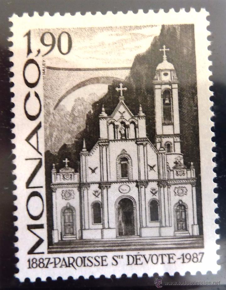 Sellos: SELLOS MONACO 1987. NUEVO. IGLESIA. - Foto 1