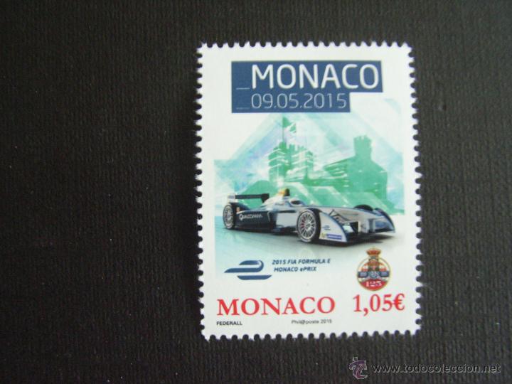 Sellos: MONACO A&Ntilde;O 2015. DEPORTE. AUTOMOVILISMO.FORMULA E - Foto 1