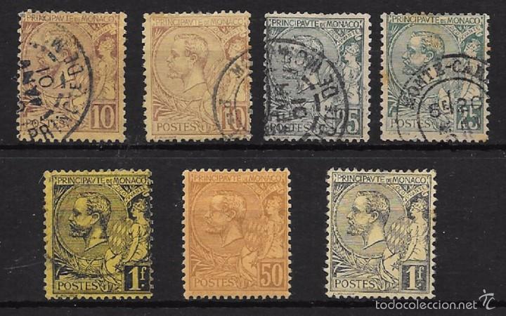Sellos: M&Oacute;NACO. LOTE DE 7 SELLOS CLASICOS - Foto 1