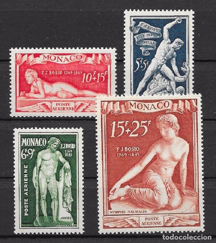 Sellos: M&Oacute;NACO. YVERT N&ordm; A&Eacute;REO 28/31* - Foto 1