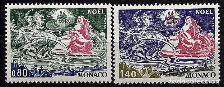 Sellos: MONACO 1977 - NAVIDAD - YVERT N&ordm; 1113-1114 - Foto 1