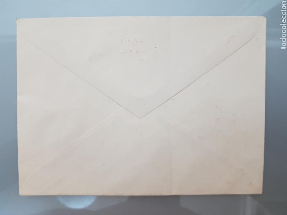 Sellos: SOBRE PRIMER D&Iacute;A M&Oacute;NACO 1955 - Foto 2