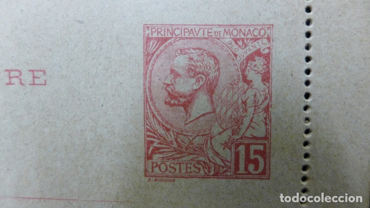 Sellos: ENTERO POSTAL DE MONACO SIN CIRCULAR - Foto 2