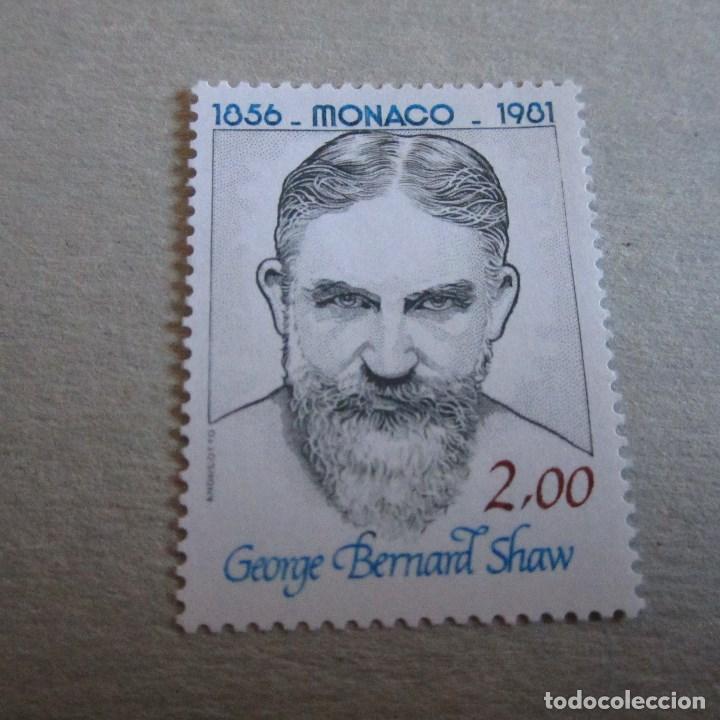 Sellos: MONACO 1981, YVERT N&ordm; 1291**, GEORGE BERNARD SHAW. - Foto 1