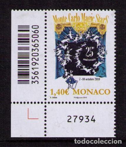 Sellos: MONACO 2010 -  MONTECARLO MAGIC STARS - CON CODIGO DE BARRAS** - Foto 1