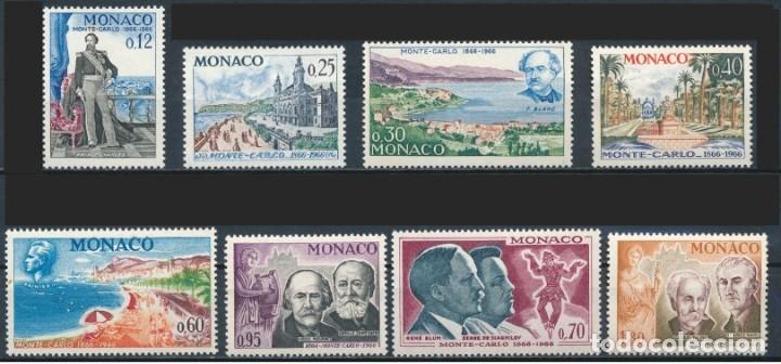 Sellos: MONACO 1966 - CENTENARIO DE MONTECARLO - YVERT N&ordm; 690/697** - Foto 1