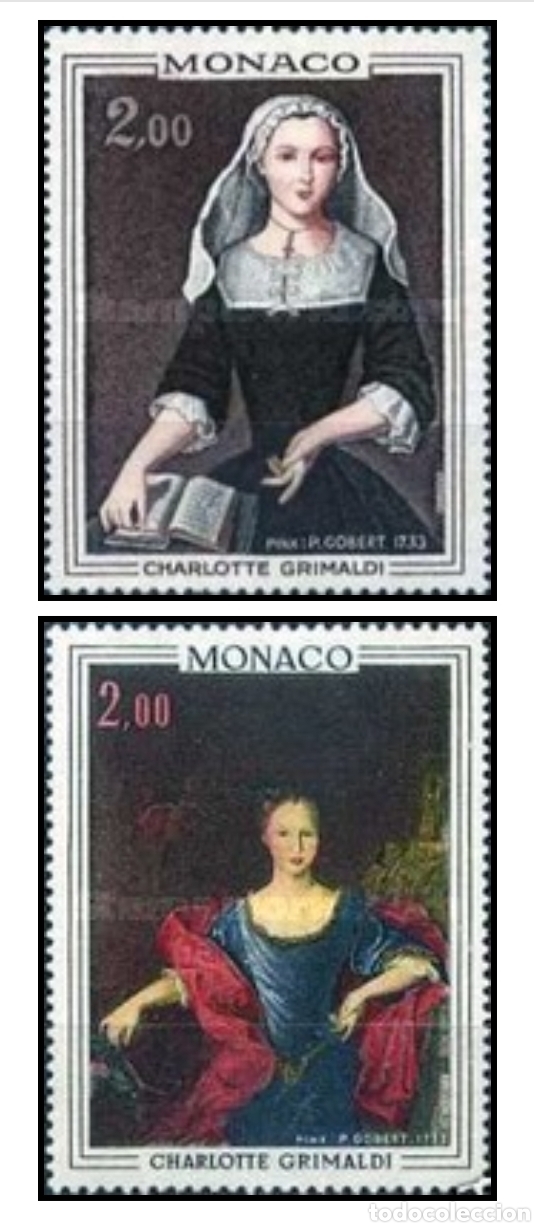 Sellos: Par de sellos m&oacute;naco sin usar - Foto 1
