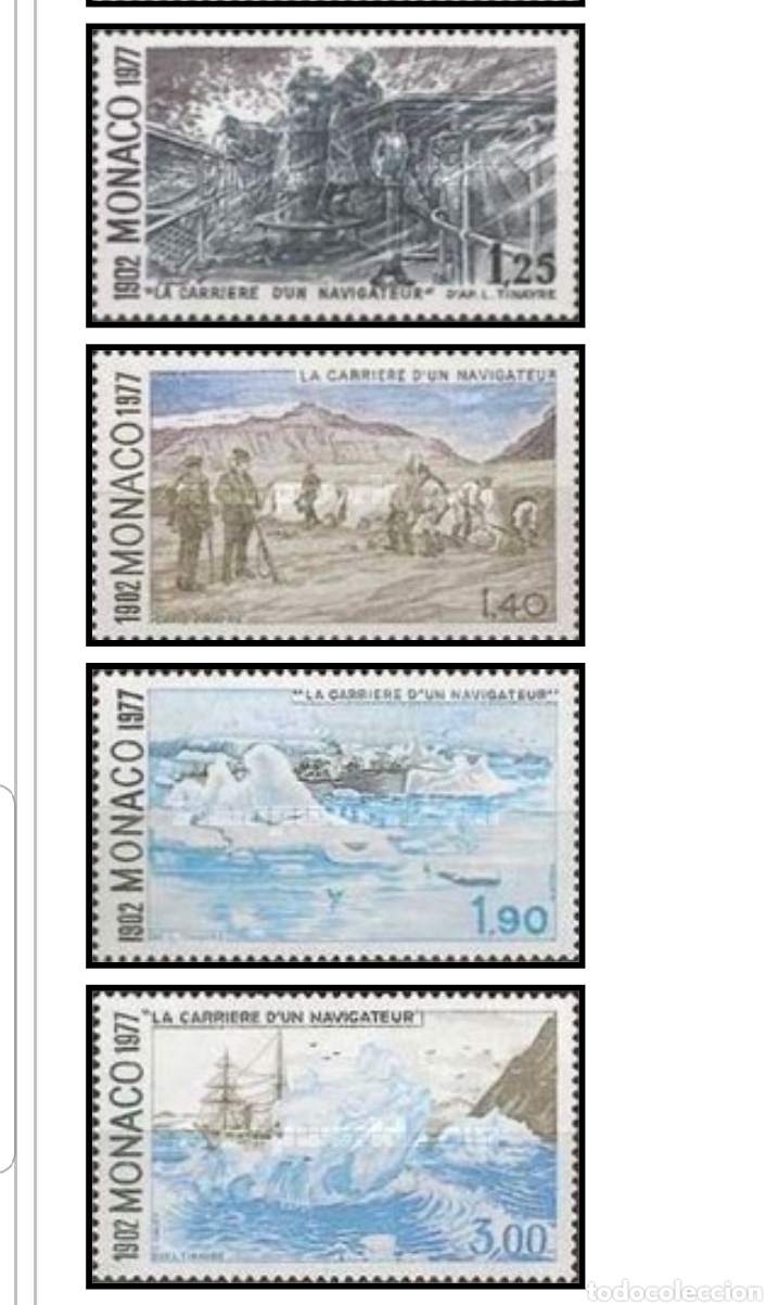 Sellos: Serie de 9 sellos M&oacute;naco 1977 - Foto 1